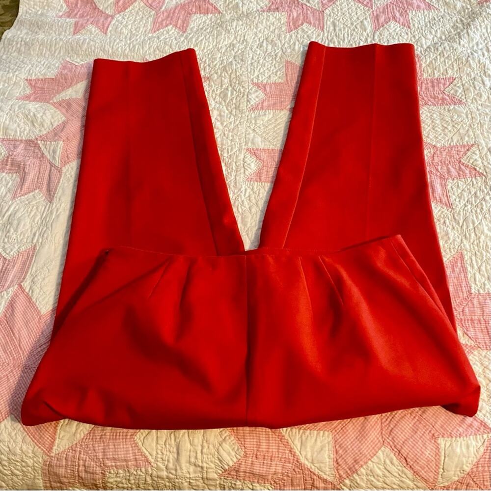 St. John Yellow Label Red Capri Pants High Waisted Women’s 10‎ Made in the USA - Picture 15 of 16